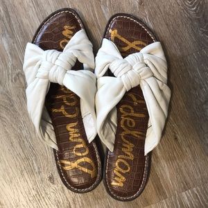 Sam Edelman Leather knot slides- Garson